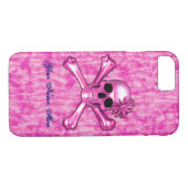 Helles Rosa Skull iPhone 7 Fall Case-Mate iPhone Hülle (Rückseite (Horizontal))