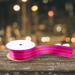 Helles rosa Streifenmuster Satinband