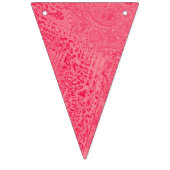 Helles rosa Textildesign mit zentraler Blu Wimpelkette (Zweite Fahne)