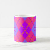 Helles Rosa und Blau Argyle-Muster Kaffeetasse (Mittel)