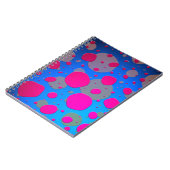 Helles Rosa und Blau Moderne Kunst Notizblock (Linke Seite)