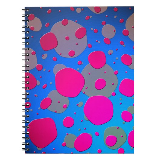 Helles Rosa und Blau Moderne Kunst Notizblock (Vorderseite)