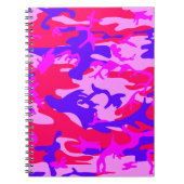 Helles Rosa und Blue Camouflage Notebook Notizblock (Vorderseite)