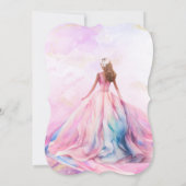 Helles Rosa und Gold 16 . Geburtstag Einladung (Rückseite)