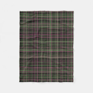 Helles rosa und grünes kariertes fleecedecke