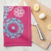 Helles Rosa und Lila Küche Handtuch Tee (Viertel Falte)