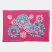 Helles Rosa und Lila Küche Handtuch Tee (Horizontal)