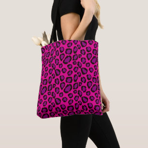 Helles Rosa und Lila Leopardenprint-Muster Tasche