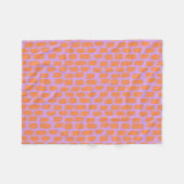 Helles rosa und orange abstraktes fleecedecke (Vorderseite (Horizontal))