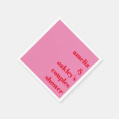 Helles Rosa und Rotes Modernes Benutzerdefiniertes Serviette (Ecke)