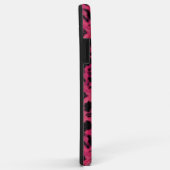 Helles Rosa und schwarzer Leopard mit Flecken Case-Mate iPhone Hülle (Hinten/Rechts)
