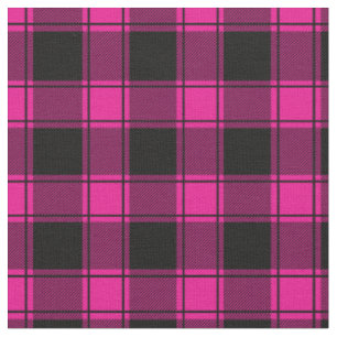 Helles Rosa und schwarzes Buffalo-Karo Stoff