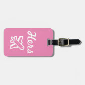 Helles, rosa und weiße Gepäckmarke Gepäckanhänger (Vorderseite horizontal)