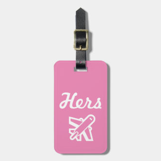 Helles, rosa und weiße Gepäckmarke Gepäckanhänger