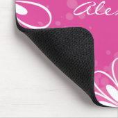 Helles rosa und weißes BlumenMousepad Mousepad (Ecke)