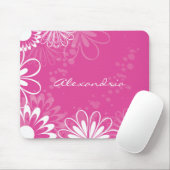 Helles rosa und weißes BlumenMousepad Mousepad (Mit Mouse)