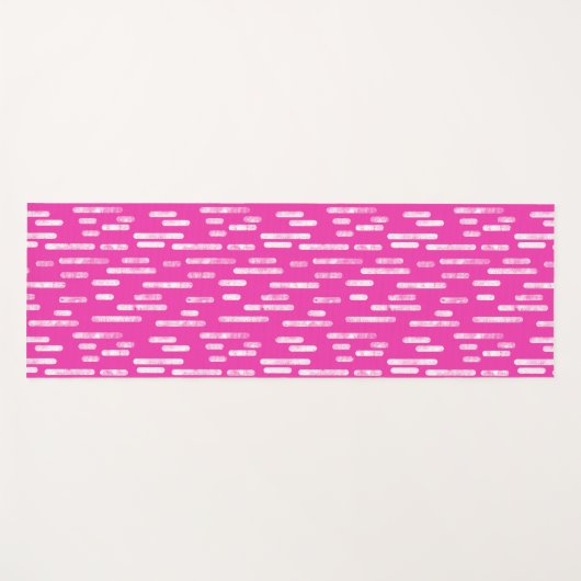Helles, rosa und weißes, rotes Linienmuster Yogamatte (Vorderseite (Horizontal))