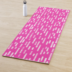 Helles, rosa und weißes, rotes Linienmuster Yogamatte