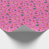Helles Rosa Weihnachtswrapping Paper - Spaß und Fe Geschenkpapier (Ecke)