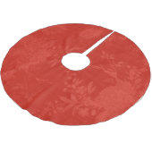 Helles Rot auf rotem Muster Polyester Weihnachtsbaumdecke (Schrägansicht)