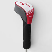 Helles Rot Benutzerdefiniert Golf Headcover (angewinkelt)