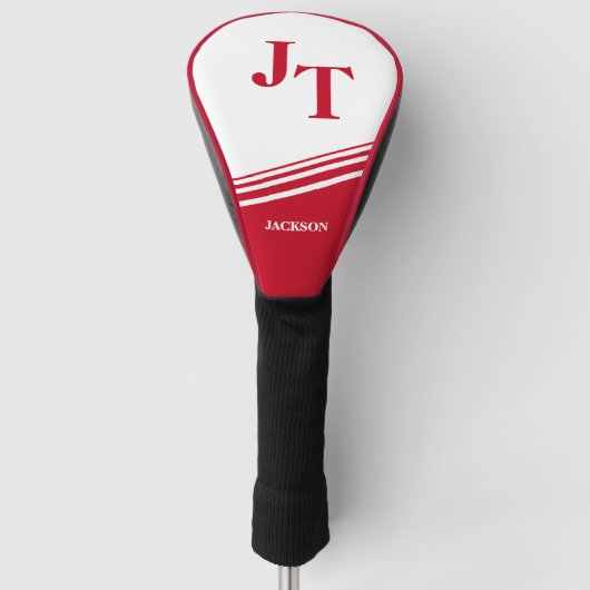 Helles Rot Benutzerdefiniert Golf Headcover (Vorderseite)