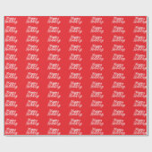 Helles Rot Einfach Elegant Frohe Feiertage Handsch Geschenkpapier (Flach)