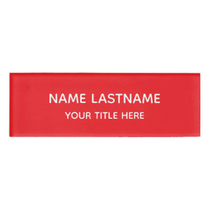 Helles Rot Einfache Minimale Moderne Titel Namenschild
