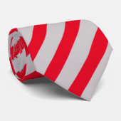 Helles rot-graues Streifen-Muster Krawatte (Gerollt)