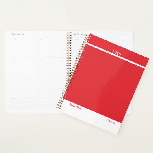 Helles Rot Minimalist Planer (Anzeige)