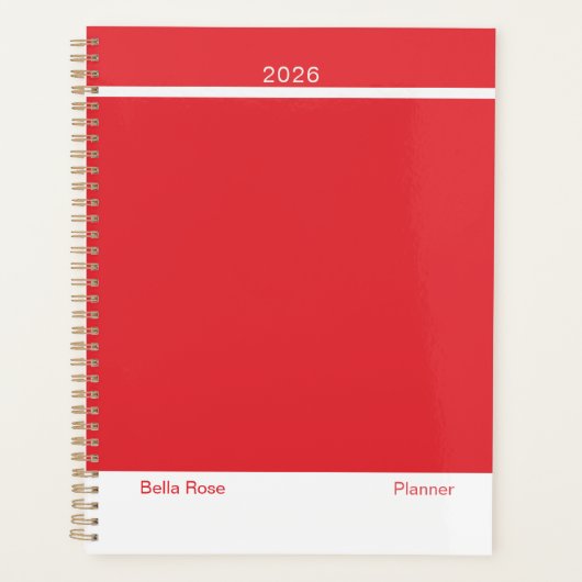 Helles Rot Minimalist Planer (Vorderseite)