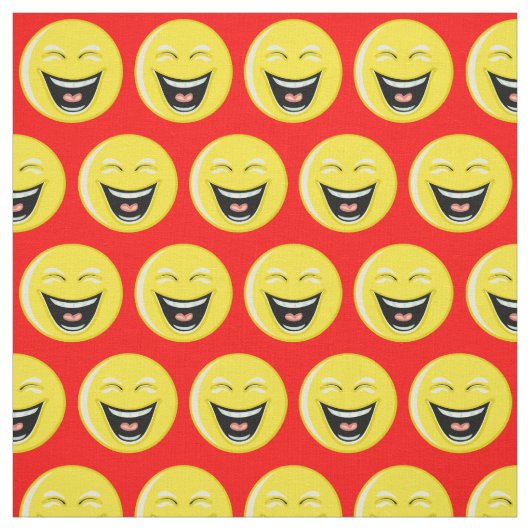 Helles Rot mit Lachen Stoff (Muster)