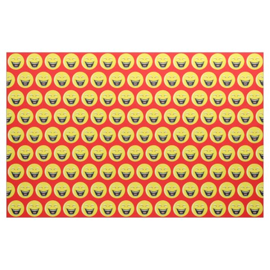 Helles Rot mit Lachen Stoff (Fat Quarter (45,7 x 55,9 cm))