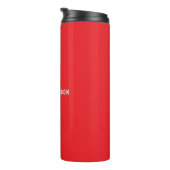 Helles Rot Professionell Schlicht Modern Elegant N Thermosbecher (Nach rechts gedreht)