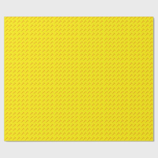 Helles Rot und Gelb Floral  Geschenkpapier (Flach)