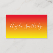 Helles Rot und Gelbes Ombre Visitenkarte (Vorderseite)