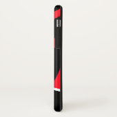 Helles Rot und Schwarz Zebra Strip Handy Case (Hinten/Links)