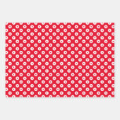 Helles Rot und Weiß koordinierte Weihnachten Geschenkpapier Set (Vorderseite 2)