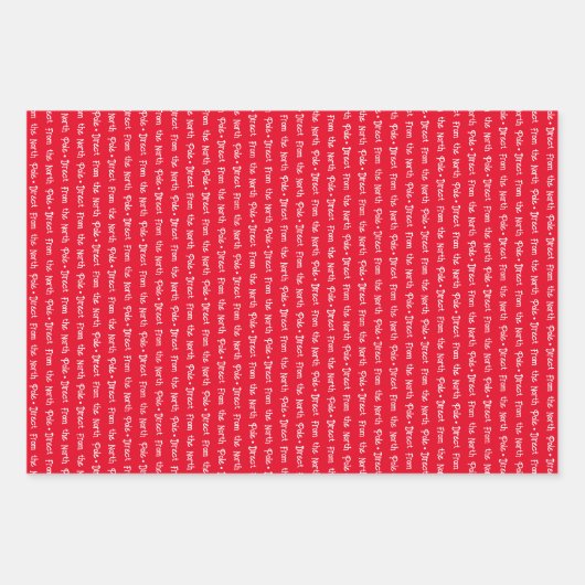 Helles Rot und Weiß koordinierte Weihnachten Geschenkpapier Set (Vorderseite)