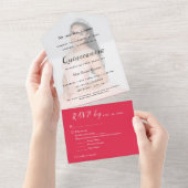 Helles Rotes Foto UAWG Einladung (Abreißen)