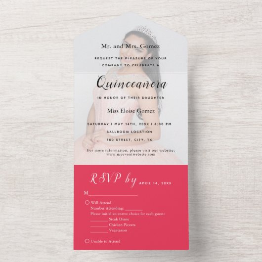 Helles Rotes Foto UAWG Einladung (Innen Boden)