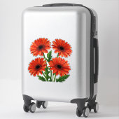 Helles rotes Gerbera-Daisy-Blumenstrauß Aufkleber (Koffer)