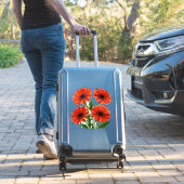 Helles rotes Gerbera-Daisy-Blumenstrauß Aufkleber (Koffer Insitu)