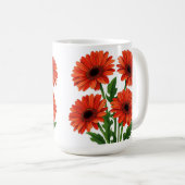 Helles rotes Gerbera-Daisy-Blumenstrauß Kaffeetasse (VorderseiteRechts)