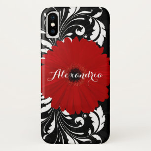Helles rotes Gerbera-Gänseblümchen-hübsches Case-Mate iPhone Hülle