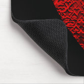 Helles rotes Herz-Bild Mousepad (Ecke)