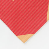 Helles rotes Herz-Muster Fleecedecke (Ecke)