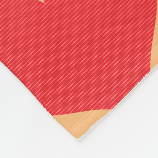 Helles rotes Herz-Muster Fleecedecke (Ecke)