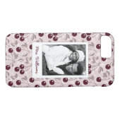 Helles rotes Kirschmuster | addieren Ihr Foto Case-Mate iPhone Hülle (Rückseite (Horizontal))