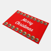 Helles Rotes Land Weihnachten Doormat Fußmatte (Schrägansicht)